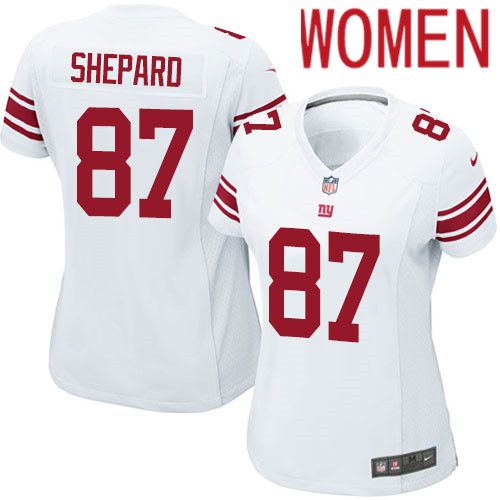 Women New York Giants #87 Sterling Shepard Nike White Game NFL Jersey